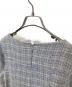 中古・古着 HER LIP TO (ハーリップトゥ) Classic Tweed Belted Dress 1222305051 ブルー サイズ:S：7000円