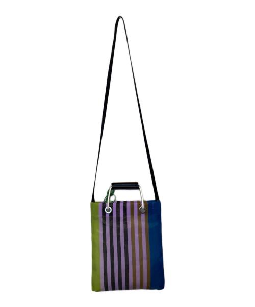 MARNI（マルニ）MARNI (マルニ) フラワーカフェ ストライプミニショルダーバッグ パープルの古着・服飾アイテム