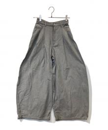 Snidel（スナイデル）の古着「26SS カーブデニムワイドパンツ SWFP261236」｜グレー