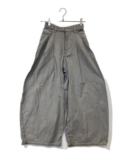 Snidel（スナイデル）Snidel (スナイデル) 26SS カーブデニムワイドパンツ SWFP261236 グレー サイズ:00の古着・服飾アイテム