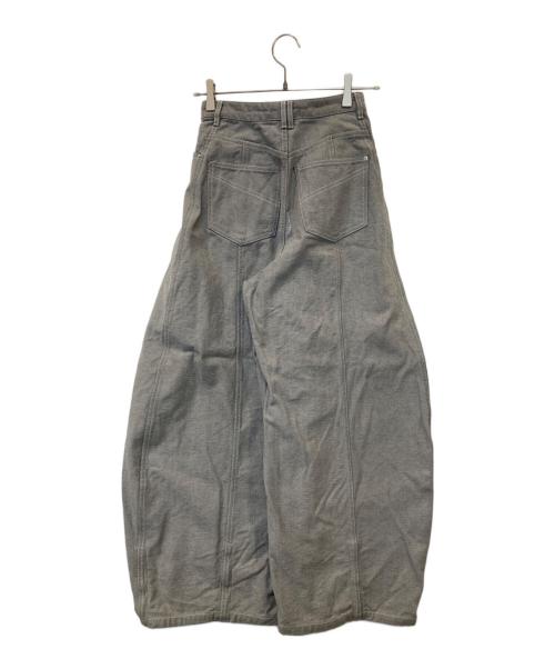 Snidel（スナイデル）Snidel (スナイデル) 26SS カーブデニムワイドパンツ SWFP261236 グレー サイズ:00の古着・服飾アイテム