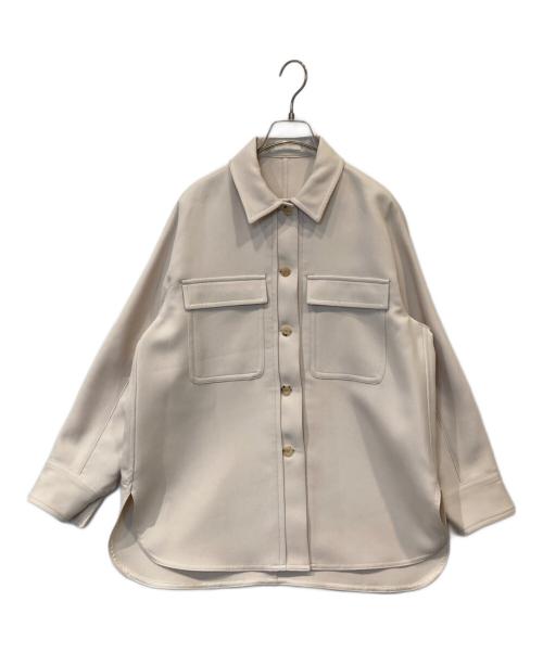 BALLSEY（ボールジィ）BALLSEY (ボールジィ) トリプルツイルクロス CPOシャツ ベージュ サイズ:36の古着・服飾アイテム