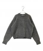E by eclatイーバイエクラ）の古着「アルパカ混ほんのりラメニット E24AW03」｜グレー