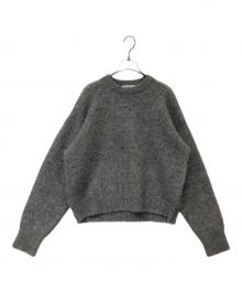 E by eclat（イーバイエクラ）の古着「アルパカ混ほんのりラメニット E24AW03」｜グレー