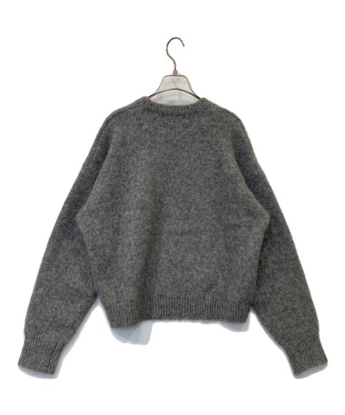 E by eclat（イーバイエクラ）E by eclat (イーバイエクラ) アルパカ混ほんのりラメニット E24AW03 グレー サイズ:38 未使用品の古着・服飾アイテム