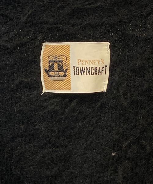 TOWN CRAFT（タウンクラフト）TOWN CRAFT (タウンクラフト) アクリルカーディガン ブラック サイズ:Lの古着・服飾アイテム