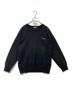 COMME des GARCONS HOMMEコムデギャルソン オム）の古着「old logo long sleeve cutsaw オールド ロゴ ロングスリーブ カットソー HT-110010 1990SS 田中オム」｜ブラック