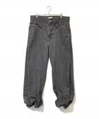 FACETASMファセッタズム）の古着「SUPER BIG DENIM PANTS　CSW-PT-U03」｜ブラック