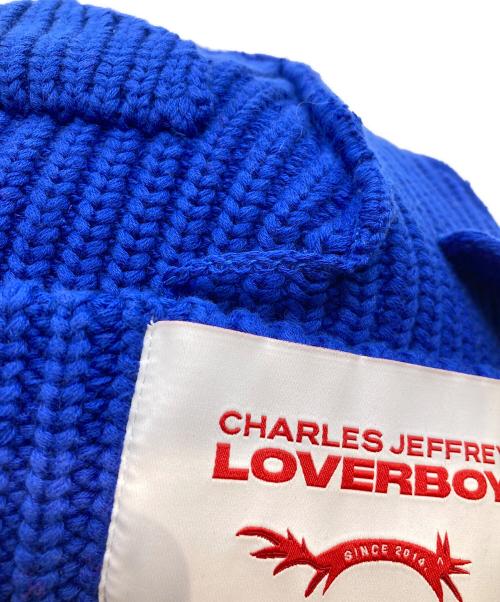 CHARLES JEFFREY LOVERBOY（チャールズ ジェフリー ラバーボーイ）CHARLES JEFFREY LOVERBOY (チャールズ ジェフリー ラバーボーイ) ニット帽 ブルーの古着・服飾アイテム