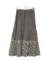 sara mallika (サラマリカ) DOUBLE FLOWER PRINT SKIRT　020311SA2 ブラック×ホワイト サイズ:表記無し：5000円