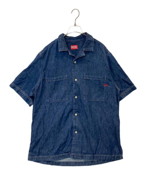DIESEL（ディーゼル）DIESEL (ディーゼル) D-PAROSHORT SHIRT デニムシャツ 068KD インディゴ サイズ:Lの古着・服飾アイテム