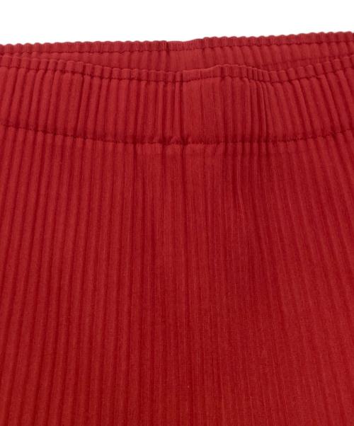 me ISSEY MIYAKE（ミーイッセイ ミヤケ）me ISSEY MIYAKE (ミーイッセイ ミヤケ) プリーツラップパンツ　M104KF928 レッド サイズ:表示がないため不明の古着・服飾アイテム