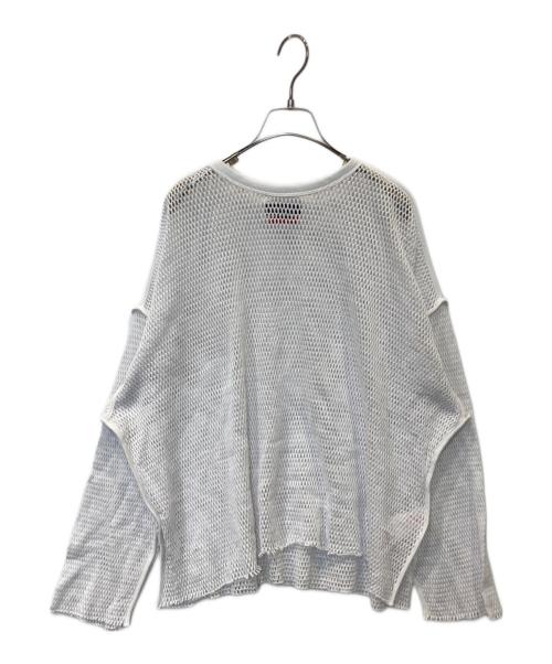 MAISON SPECIAL（メゾンスペシャル）MAISON SPECIAL (メゾンスペシャル) ハニカムビッグメッシュプライムオーバークルーネックロングスリーブTシャツ　11221411305 ホワイト サイズ:01の古着・服飾アイテム