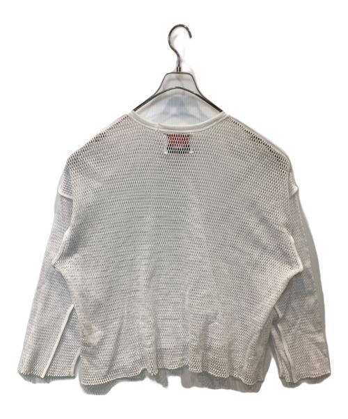 MAISON SPECIAL（メゾンスペシャル）MAISON SPECIAL (メゾンスペシャル) ハニカムビッグメッシュプライムオーバークルーネックロングスリーブTシャツ　11221411305 ホワイト サイズ:01の古着・服飾アイテム