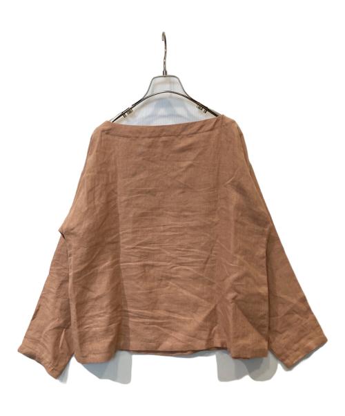 BASERANGE（ベースレンジ）BASERANGE (ベースレンジ) ヘンプボタンデザインブラウス ピンク サイズ:XSの古着・服飾アイテム
