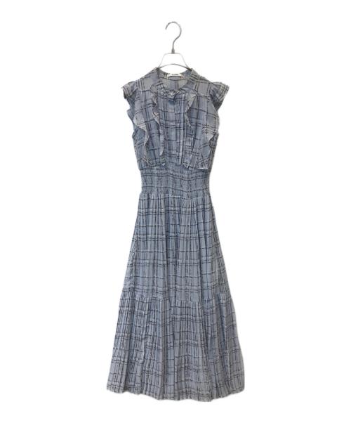 Snidel（スナイデル）Snidel (スナイデル) Sustainaサスティナフリルワンピ　SWFO242006 ブルーの古着・服飾アイテム