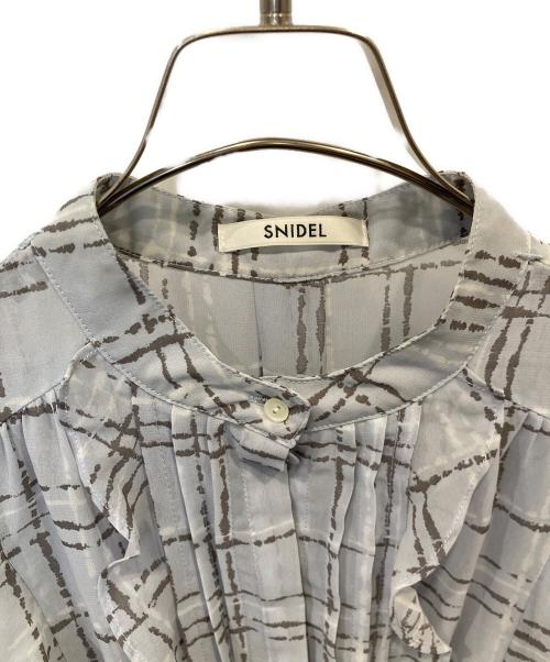 Snidel（スナイデル）Snidel (スナイデル) Sustainaサスティナフリルワンピ　SWFO242006 ブルーの古着・服飾アイテム