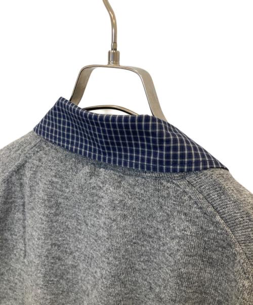 grove（グローブ）grove (グローブ) EVIE CHECK COLLAR KNIT エヴィ チェック カラー ニット グレー サイズ:FREE 未使用品の古着・服飾アイテム