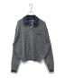 grove（グローブ）の古着「EVIE CHECK COLLAR KNIT エヴィ チェック カラー ニット」｜グレー