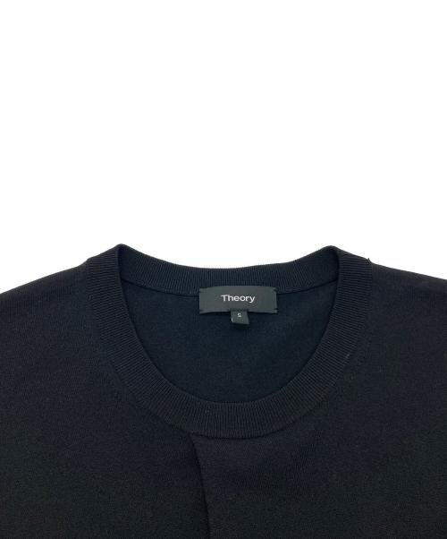 theory（セオリー）theory (セオリー) 半袖ニットワンピース 01-1105743 ブラック サイズ:Sの古着・服飾アイテム