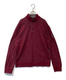 POLO RALPH LAUREN（ポロ・ラルフローレン）の古着「ハーフジップスウェット」｜レッド