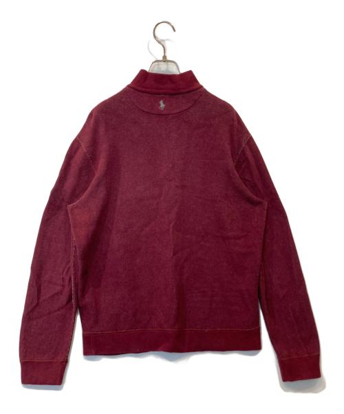 POLO RALPH LAUREN（ポロ・ラルフローレン）POLO RALPH LAUREN (ポロ・ラルフローレン) ハーフジップスウェット レッド サイズ:FREEの古着・服飾アイテム