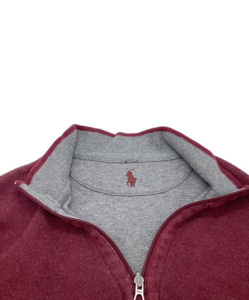 POLO RALPH LAUREN（ポロ・ラルフローレン）POLO RALPH LAUREN (ポロ・ラルフローレン) ハーフジップスウェット レッド サイズ:FREEの古着・服飾アイテム