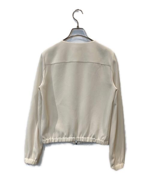 theory（セオリー）theory (セオリー) CLEAN BOMBERノーカラーブルゾン　01-9304100 ベージュの古着・服飾アイテム