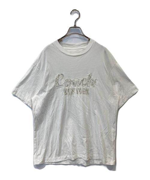 COACH（コーチ）COACH (コーチ) ロゴ刺繍Tシャツ ホワイト サイズ:XSの古着・服飾アイテム