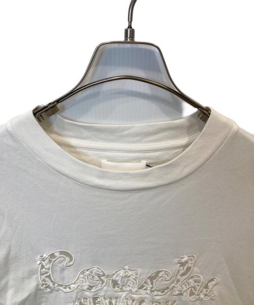 COACH（コーチ）COACH (コーチ) ロゴ刺繍Tシャツ ホワイト サイズ:XSの古着・服飾アイテム