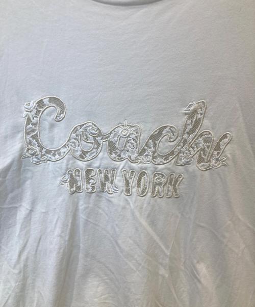 COACH（コーチ）COACH (コーチ) ロゴ刺繍Tシャツ ホワイト サイズ:XSの古着・服飾アイテム