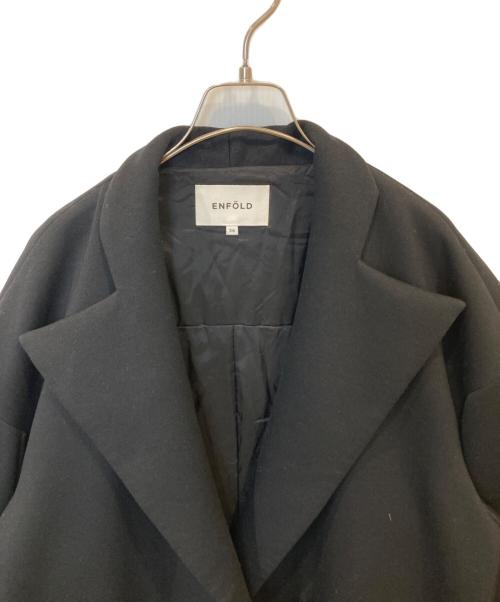 ENFOLD（エンフォルド）ENFOLD (エンフォルド) WRAPPED LONG COAT　300GS130-0960 ブラック サイズ:36の古着・服飾アイテム