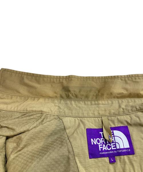 THE NORTHFACE PURPLELABEL（ザ・ノースフェイス パープルレーベル）THE NORTHFACE PURPLELABEL (ザ・ノースフェイス パープルレーベル) nanamica (ナナミカ) RipStop Shirt Jacket リップストップ・シャツ・ジャケット NY2104N ベージュ サイズ:Lの古着・服飾アイテム