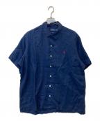 POLO RALPH LAURENポロ・ラルフローレン）の古着「リネン半袖シャツ」｜ネイビー
