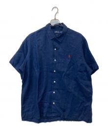 POLO RALPH LAUREN（ポロ・ラルフローレン）の古着「リネン半袖シャツ」｜ネイビー