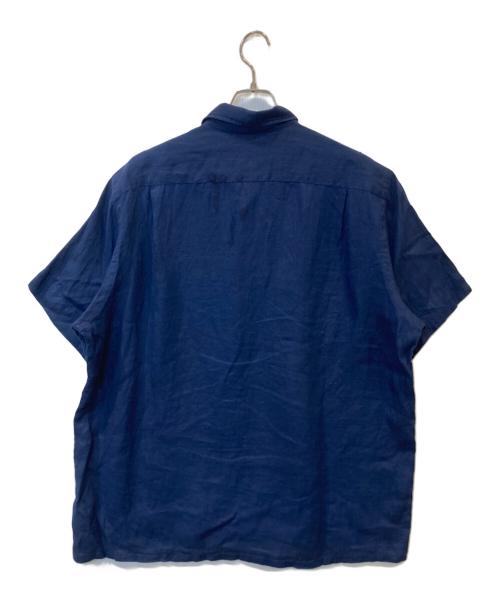 POLO RALPH LAUREN（ポロ・ラルフローレン）POLO RALPH LAUREN (ポロ・ラルフローレン) リネン半袖シャツ ネイビー サイズ:XLの古着・服飾アイテム