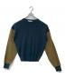 Cristaseya（クリスタセヤ）の古着「COTTON SWEATER WITH LEATHER PATCH　09PV-CO-PE」｜ネイビー