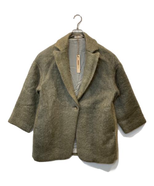 ERiKOKATORi（エリコカトリ）ERiKOKATORi (エリコカトリ) モヘア シャギー ジャケット　EK3-4-1 モカ サイズ:FREEの古着・服飾アイテム