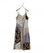 Ameriアメリ）の古着「MEDI VARIOUS PATTERN CAMI DRESS メディ ヴェリアス パターン キャミ ドレス 0226105410840」｜ベージュ