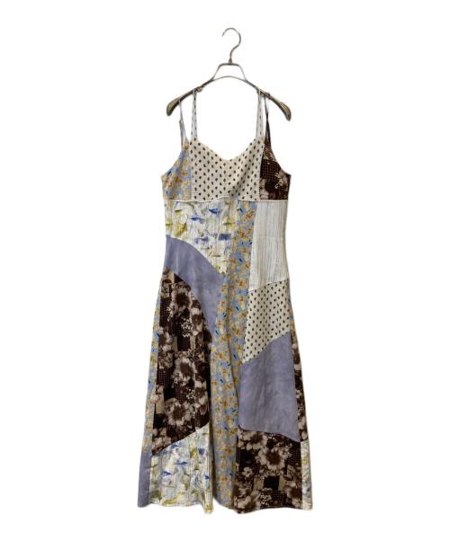Ameri（アメリ）Ameri (アメリ) MEDI VARIOUS PATTERN CAMI DRESS メディ ヴェリアス パターン キャミ ドレス 0226105410840 ベージュ サイズ:XSの古着・服飾アイテム