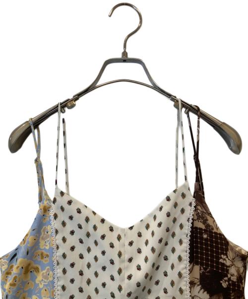 Ameri（アメリ）Ameri (アメリ) MEDI VARIOUS PATTERN CAMI DRESS メディ ヴェリアス パターン キャミ ドレス 0226105410840 ベージュ サイズ:XSの古着・服飾アイテム