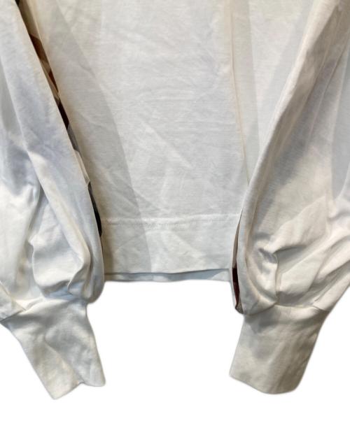 BLUE LABEL CRESTBRIDGE（ブルーレーベルクレストブリッジ）BLUE LABEL CRESTBRIDGE (ブルーレーベルクレストブリッジ) ロングスリーブカットソー 56P03-407-02 ホワイト サイズ:38の古着・服飾アイテム