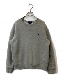 POLO RALPH LAUREN（ポロ・ラルフローレン）の古着「クルーネックスウェット」｜グレー