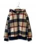 BLUE LABEL CRESTBRIDGE（ブルーレーベルクレストブリッジ）の古着「チェックボアパーカー　55F01-214-42」｜ベージュ