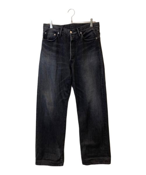 Graphpaper（グラフペーパー）Graphpaper Selvage Denim Five Pocket Wide Straight Pants セルビッジ デニム ファイブ ポケット ワイド ストレート パンツ GU251-40184DB ブラック サイズ:2の古着・服飾アイテム