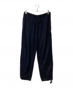 HERILLヘリル）の古着「Cotton/Silk Sweatpants　25-080-HL-809010」｜ネイビー