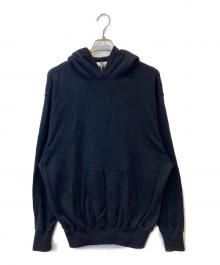HERILL（ヘリル）の古着「Cotton/Silk Hooded　25-080-HL-8080-10」｜ネイビー