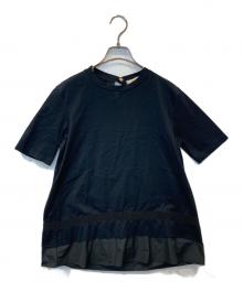 HERNO（ヘルノ）の古着「撥水加工 ドッキングカットソー JG0006D-52006-9300」｜ブラック