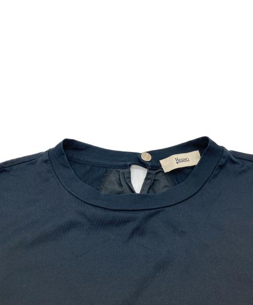 HERNO（ヘルノ）HERNO (ヘルノ) 撥水加工 ドッキングカットソー JG0006D-52006-9300 ブラック サイズ:40の古着・服飾アイテム