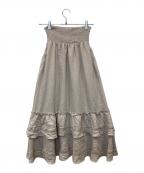 maison echelleメゾンエシェル）の古着「ティアードロングスカート　ME24SS-074SK」｜ベージュ